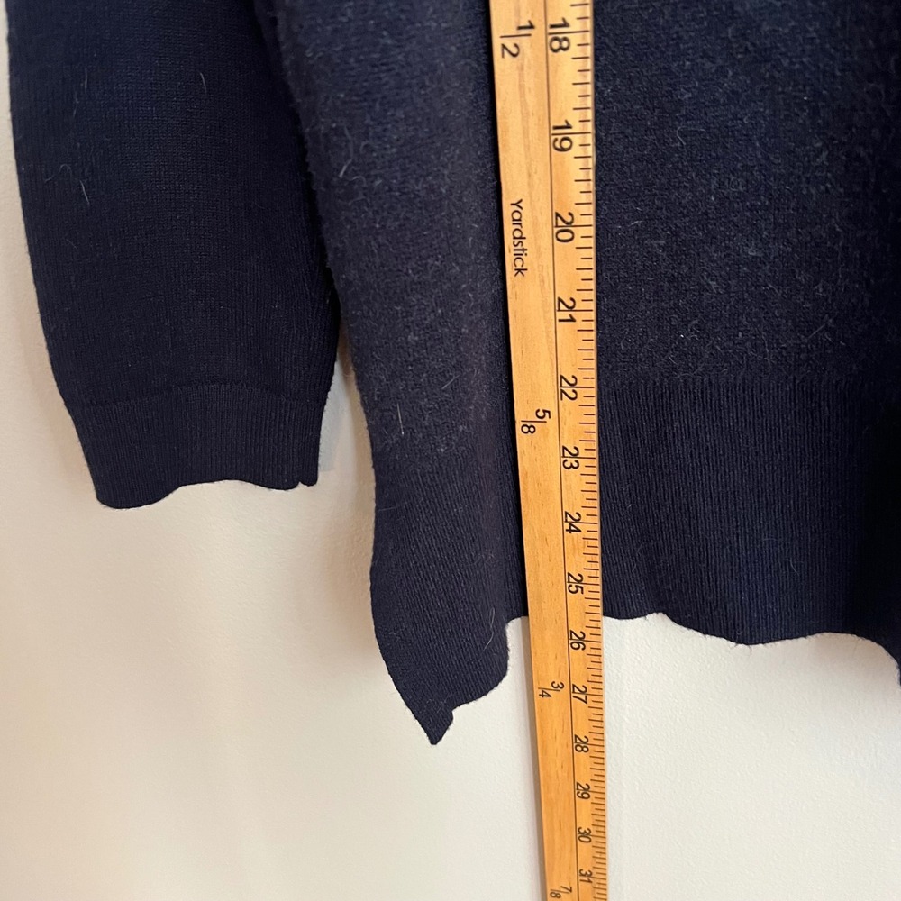 Astrologie Women Navy Blue Cat Yarn Intarsia Knit Long Sleeve Sweater M Cat Lady - Picture 5 of 7